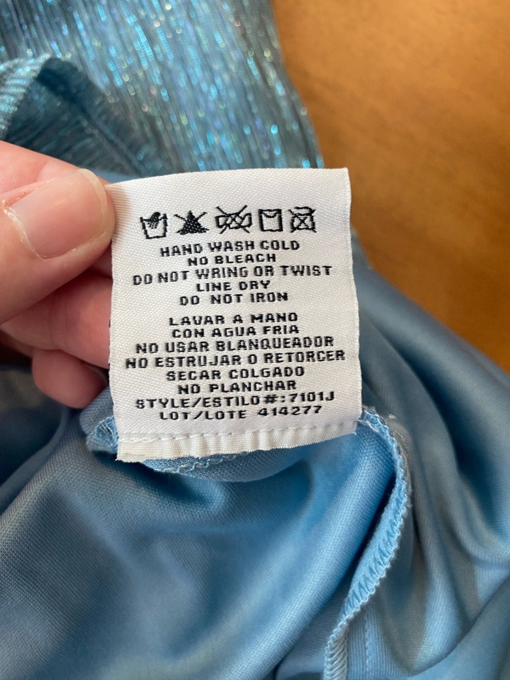 Blue Shimmer Party Dress Women's Size 14 Going Out Date Wedding Cocktail Sparkle - Picture 6 of 8